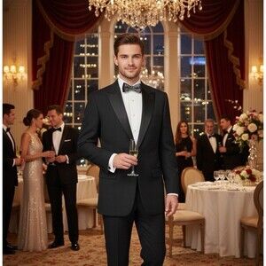 Christian Dior Tuxedo Jacket Vintage Suit Blazer Playboy Smoking Coat Mens 42L